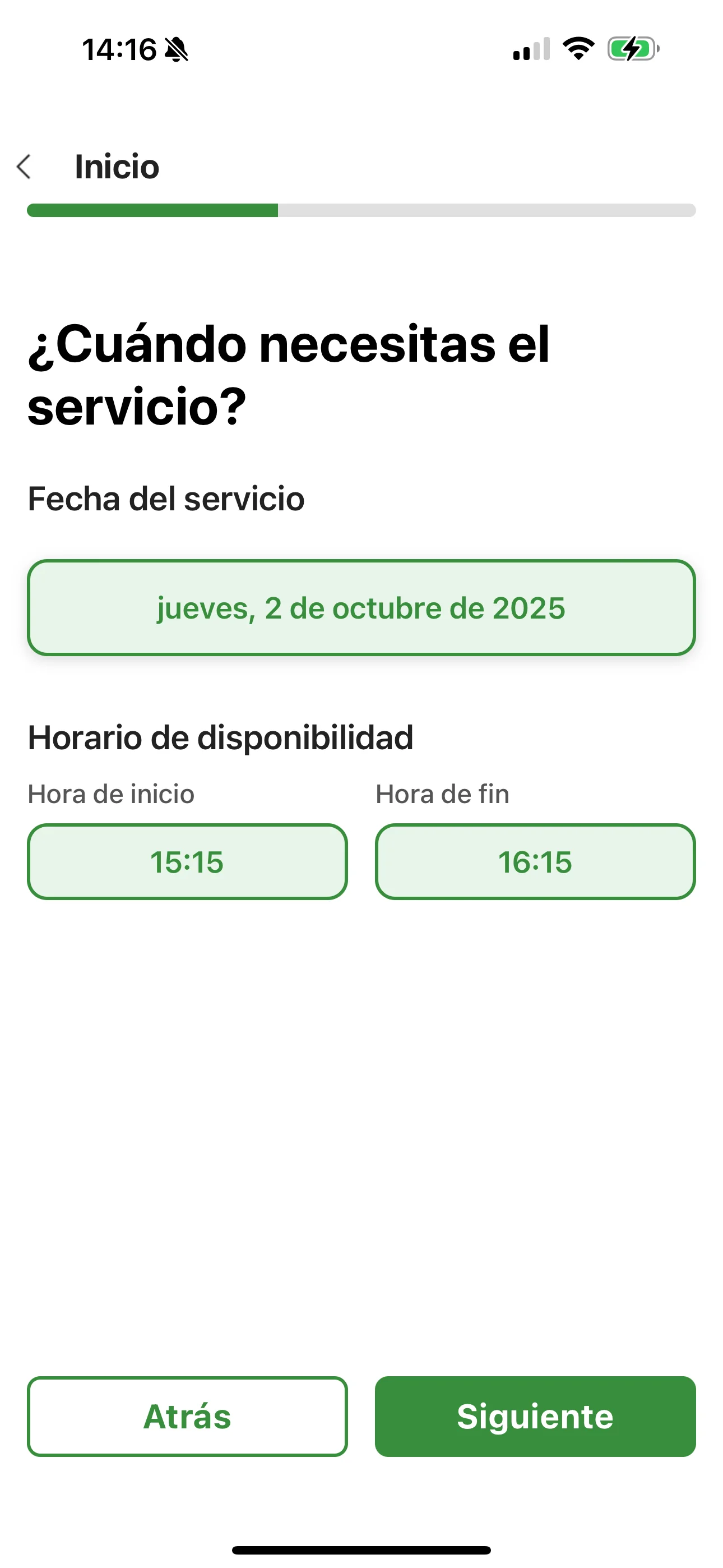 Seguimiento del servicio de muebles en la app casafix.io